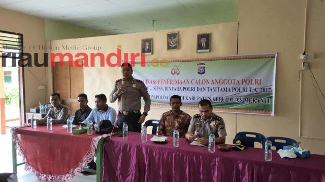 Polres Meranti Sosialisasikan Penerimaan Anggota Baru