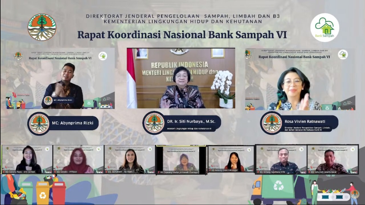 Rakornas Bank Sampah ke-6, Menteri LHK: Sampah Miliki Nilai Ekonomi Jika Dikelola dengan Benar