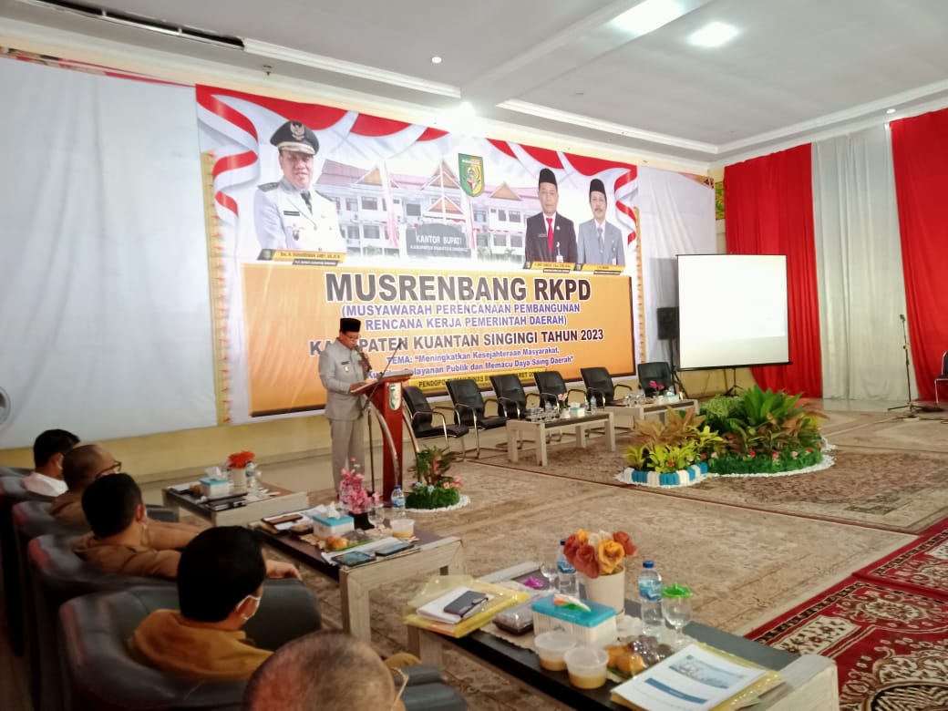 Plt. Bupati Kuansing Buka Musrenbang 2023 Tingkat Kabupaten, Pokir DPRD 449 Usulan