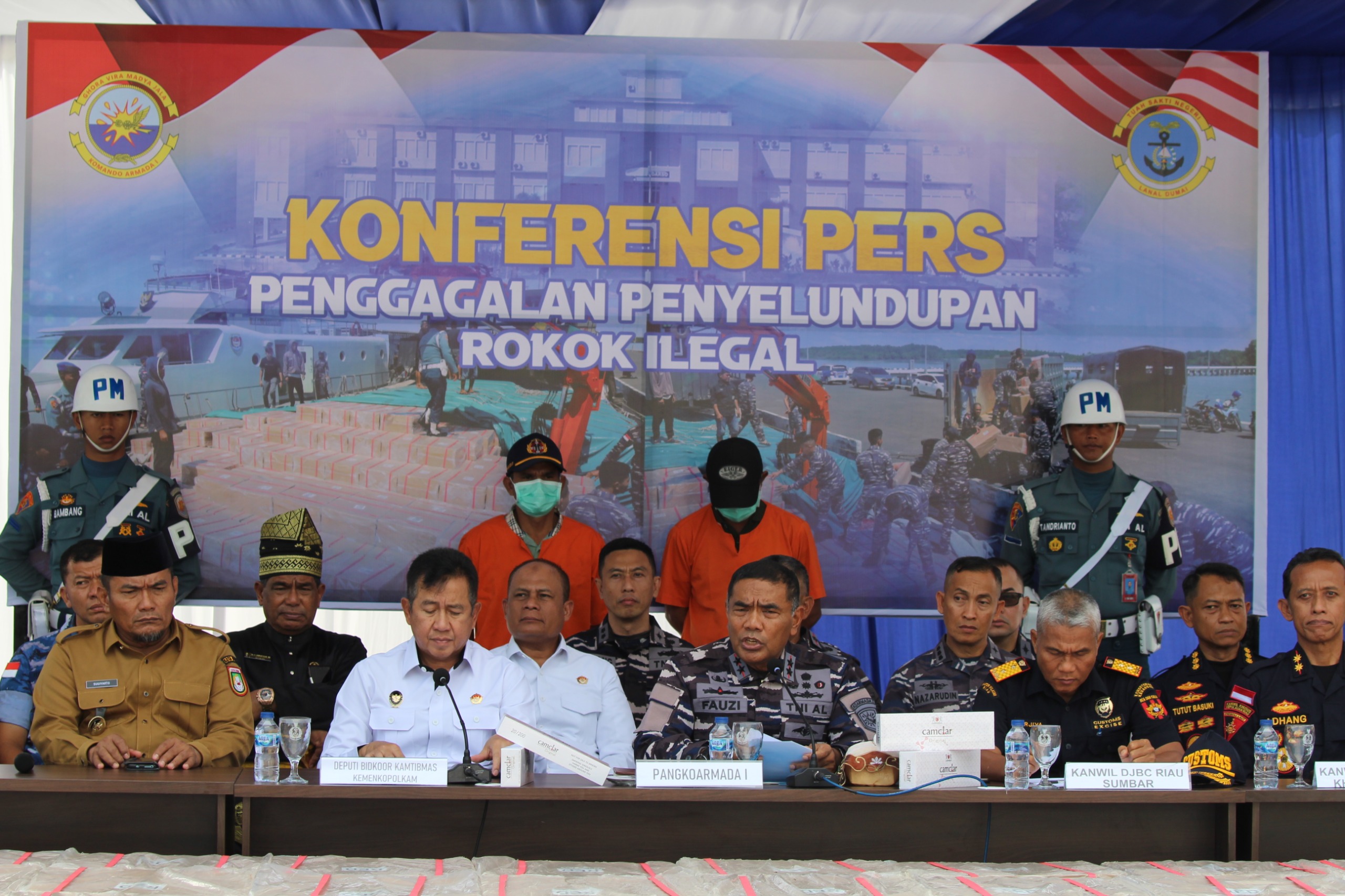 Penyelundupan Rokok Ilegal dari Thailand Digagalkan di Perairan Bengkalis