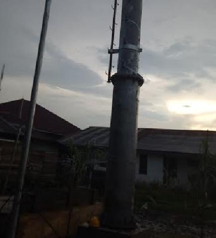 Tower Telkomsel di Kelurahan Kampung Dalam Siak Dibangun Tanpa IMB