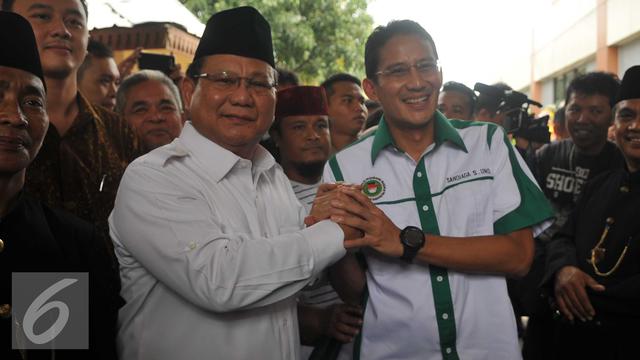 Duet Prabowo-Sandiaga Uno Menguat