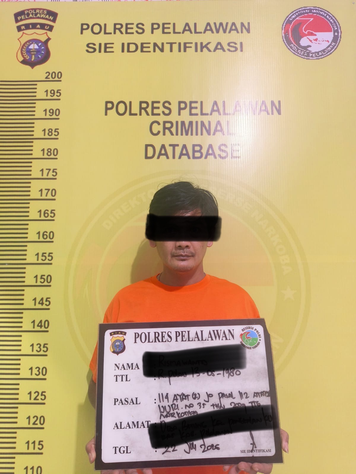 Polres Pelalawan Ringkus Pengedar 17 Paket Sabu