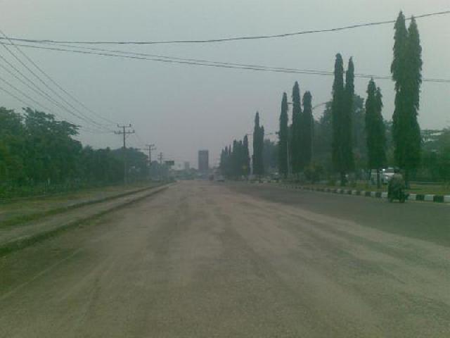 Kabut Asap Tutupi Langit Dumai