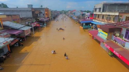 Banjir Rokan Hulu Rendam 15 Desa di 7 Kecamatan 