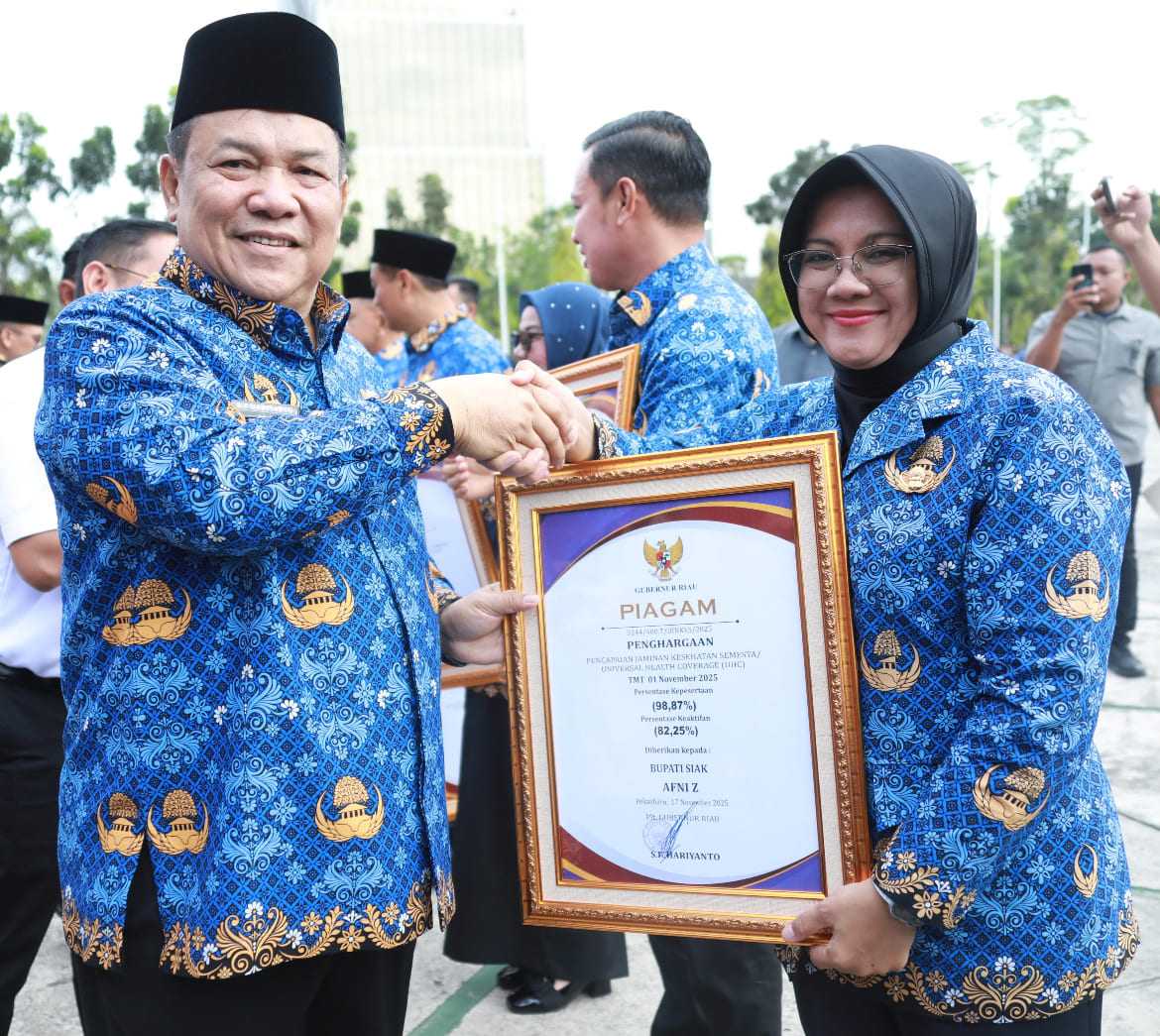 HKN 2025, Kabupaten Siak Raih Penghargaan UHC