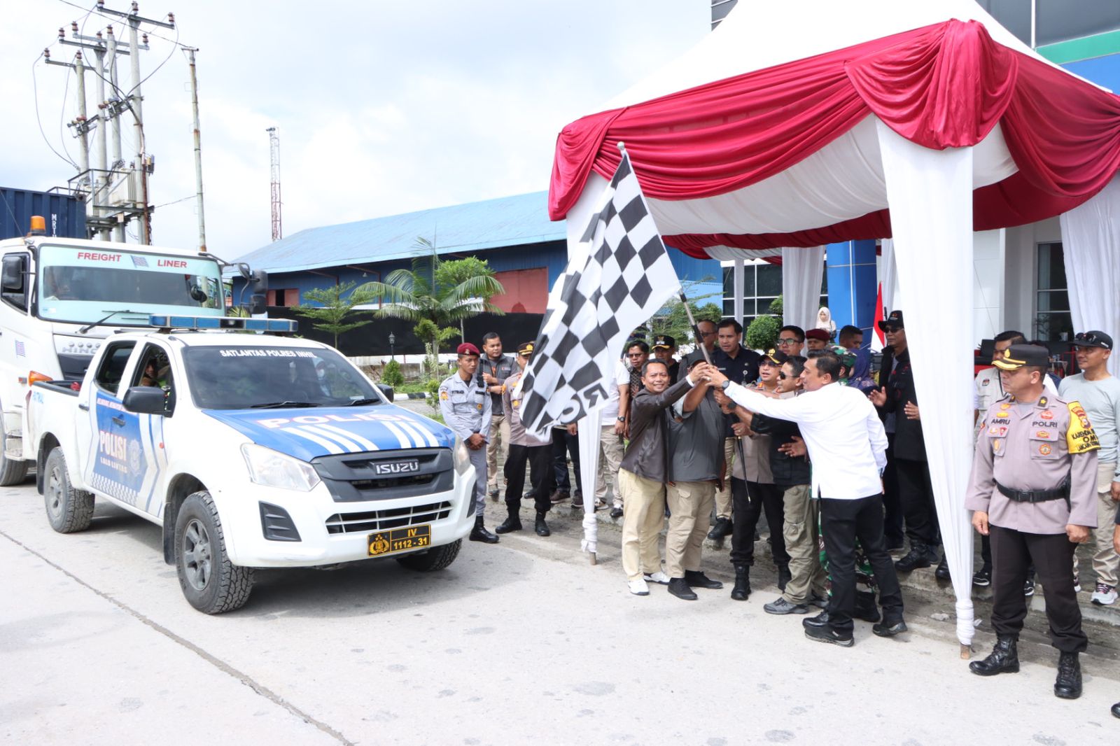 Polres Siak Ikuti Rangkaian Serah Terima Logistik Pemilu 2024