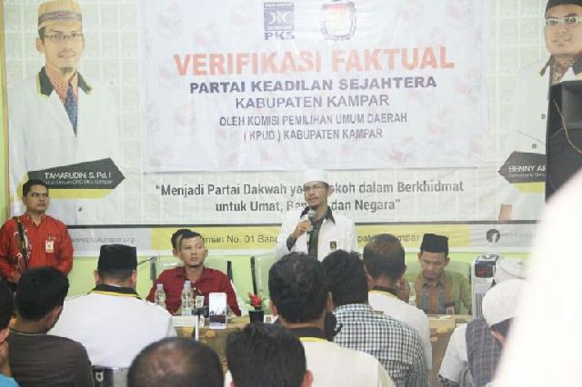 Verifikasi Faktual Memenuhi Syarat, PKS Kampar Mantap Hadapi Pemilu 2019