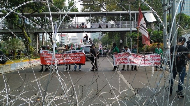 Demo di Patung Kuda, Mahasiswa Teriaki Jokowi Fasis