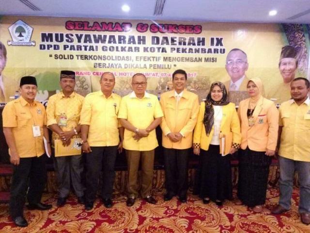 Sahril Terpilih Secara Aklamasi Pimpin Golkar Pekanbaru