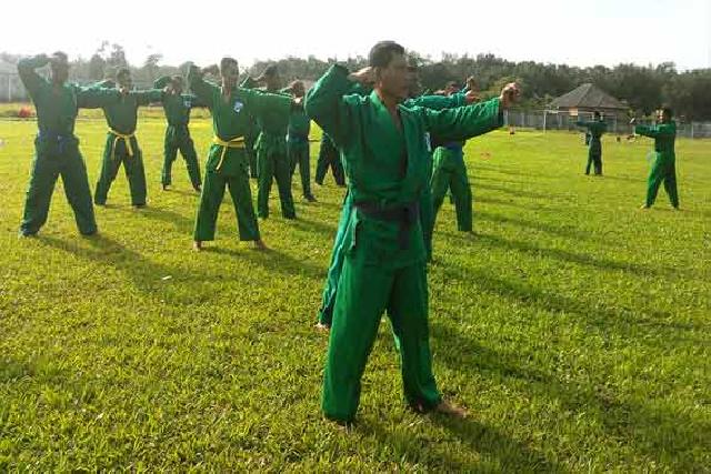 TNI di Rohul Terus Berlatih Yongmoodo