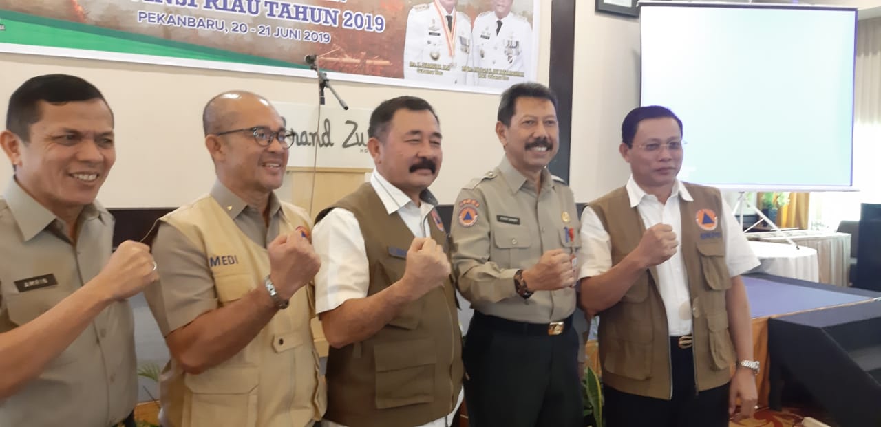 Juli-Oktober Panas Ekstrem, BNPB Berikan Arahan Pola Pencegahan Karhutla di Riau