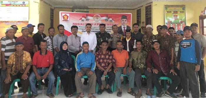 Sosialisasi 4 Pilar di Desa Bangun Jaya, Muhammad Rahul Minta Warga Jaga Kesatuan dan Persatuan