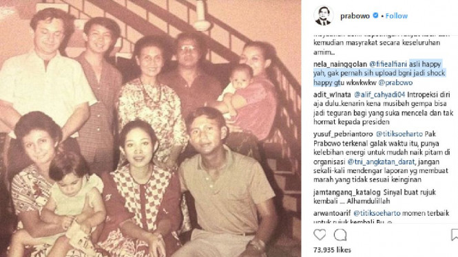 Prabowo dan Titiek Soeharto Saling Berbalas Foto Jadul, Warganet Doakan Rujuk