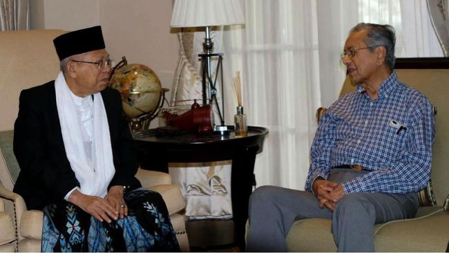 Ma'ruf Amin Temui Mahathir Mohamad, Ini yang Dibahas