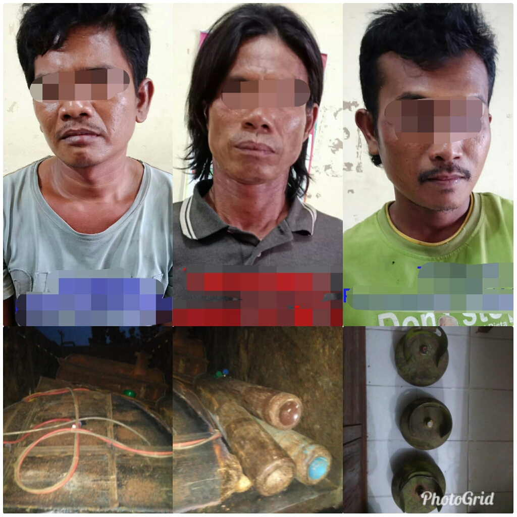 Tiga Pelaku Pencuri Besi Tertangkap Tangan, Kini Meringkuk di Sel Polsek Siak Hulu