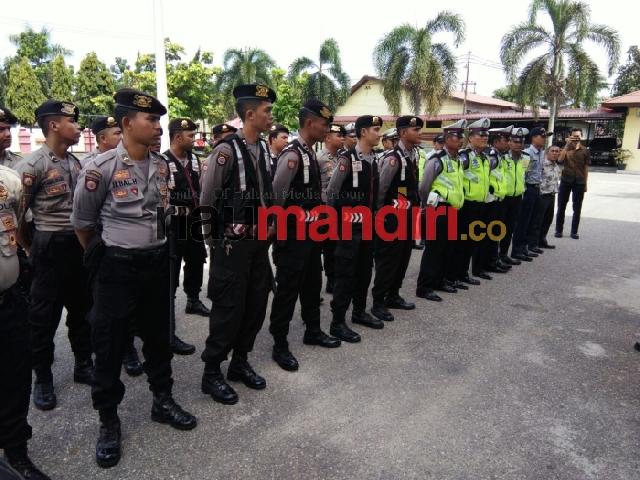 Amankan Natal dan Tahun Baru, Polres Kampar Gelar Apel Gabungan