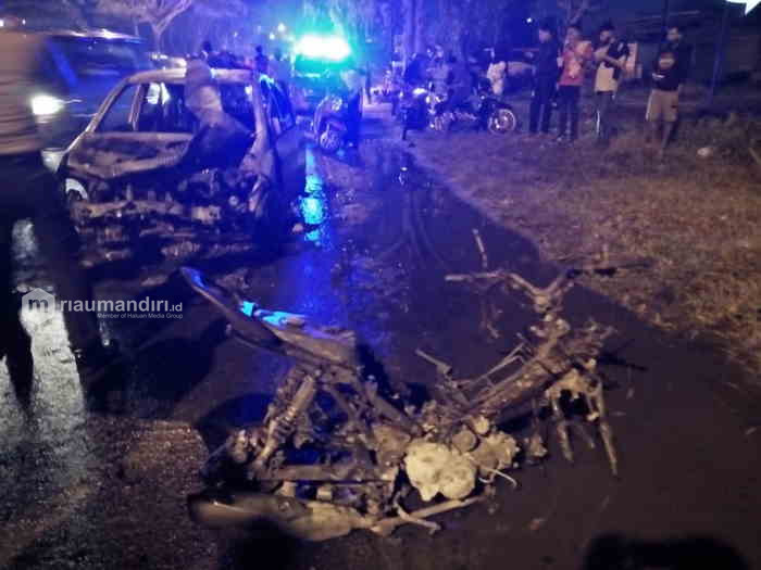 Polisi Buru Pemilik Mobil Pelaku Tabrak Lari di Jalan Seokarno Hatta Pekanbaru