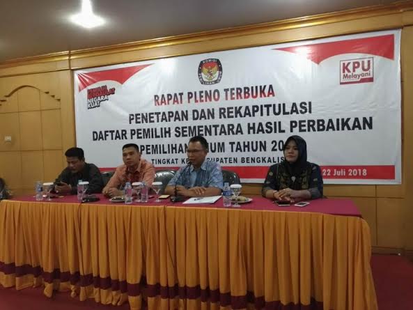 KPU Bengkalis Tetapkan DPSHP Pemilu 2019, Ini Jumlahnya