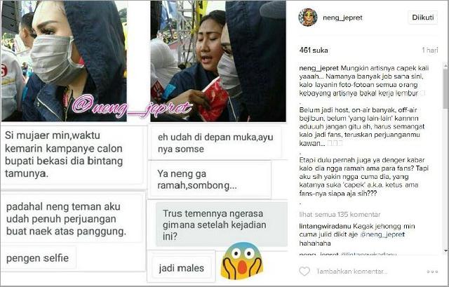 Ayu Ting Ting Kini Berubah Menjadi Sombong Kepada Fans?
