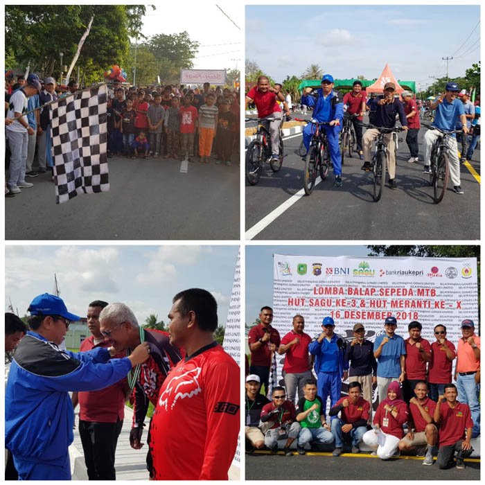 Hari Jadi ke-10 Meranti Dimeriahkan dengan Lomba Balap Sepeda dan Gerak Jalan Santai