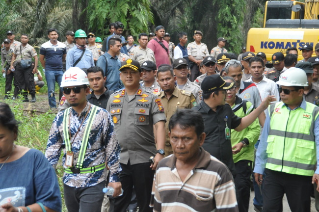 300 Personel Kepolisian Amankan Eksekusi Pembebasan Lahan Tol Pekanbaru-Dumai di Kandis