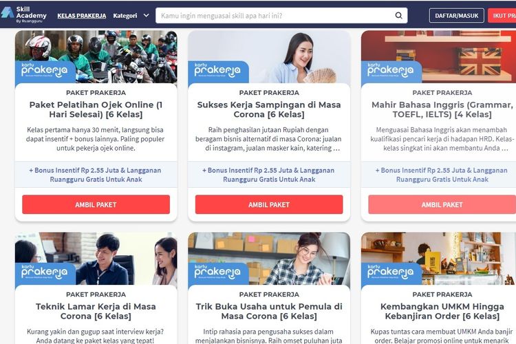 Gratis di YouTube, Pengamat Kritik Anggaran Rp5,6 Triliun Materi Pelatihan Kartu Prakerja