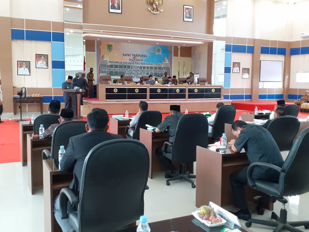 Bupati Rohil Sampaikan Ranperda Pertanggungjawaban APBD 2019