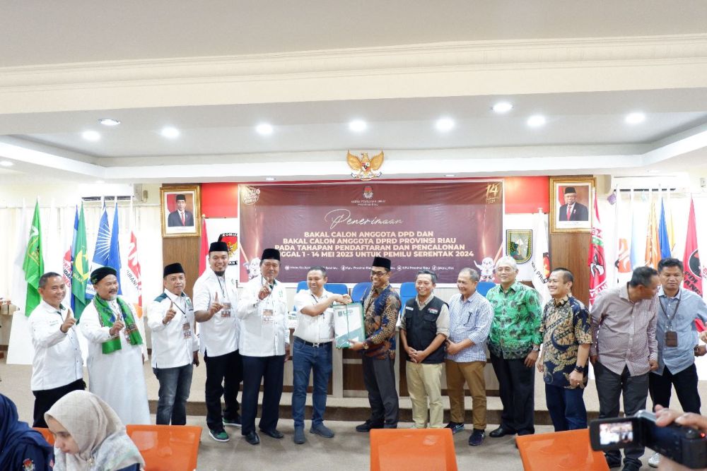 H-1 Penutupan Pendaftaran, KPU Riau Terima Berkas 5 Parpol dan 2 Bacalon DPD