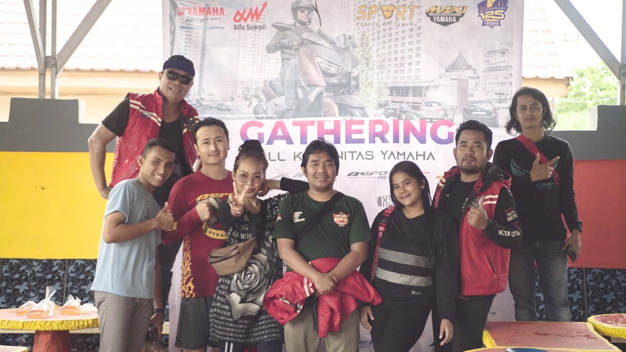 Jalin Silaturahmi, PT Alfa Scorpii Gelar Gathering Komunitas Yamaha Pekanbaru