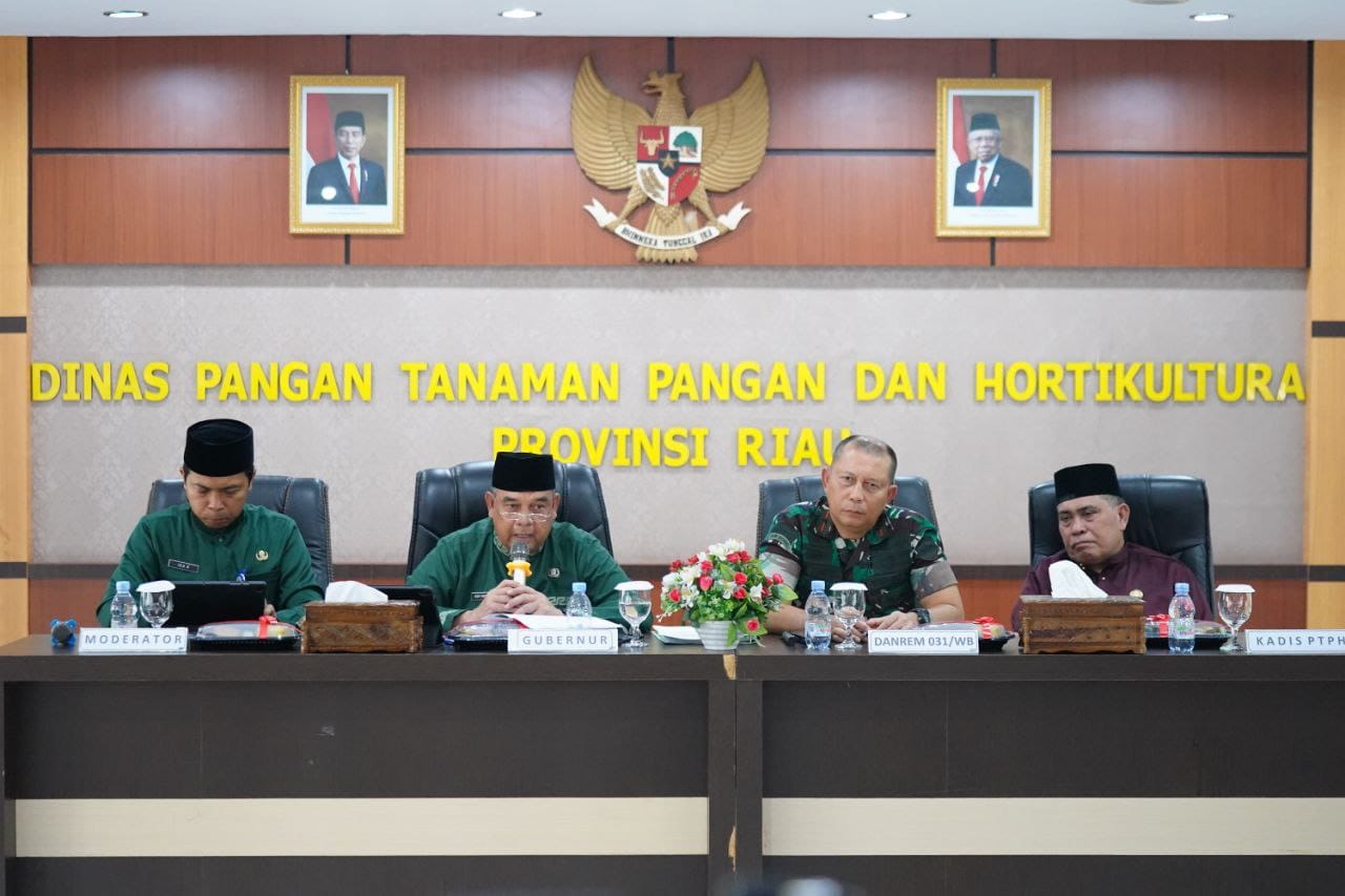 Gerakan Penyediaan Pangan Riau, Gubernur Edy Nasution Pimpin Rakor dengan Korem 031 Wira Bima