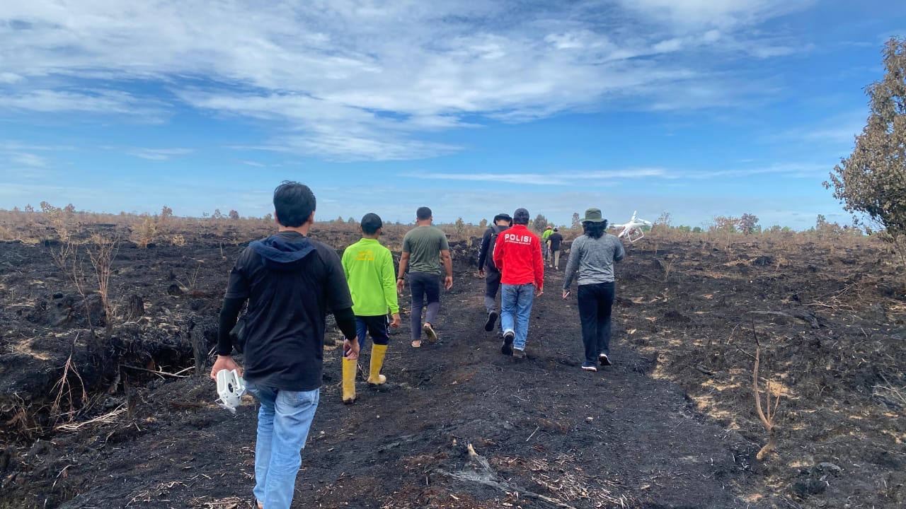 Diduga Pembakar Lahan Ditangkap Polres Bengkalis: Sebabkan 100 Hektare Lahan Terbakar