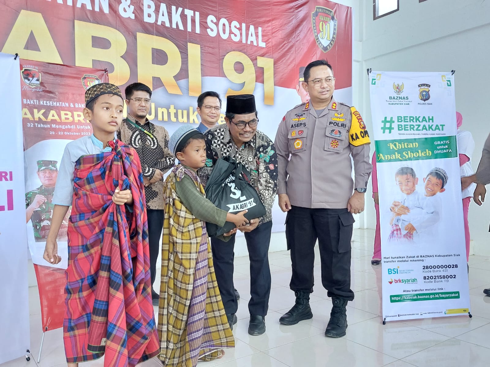 Reuni Akabri 91, Polres Siak Gelar Bakti Kesehatan dan Sosial 