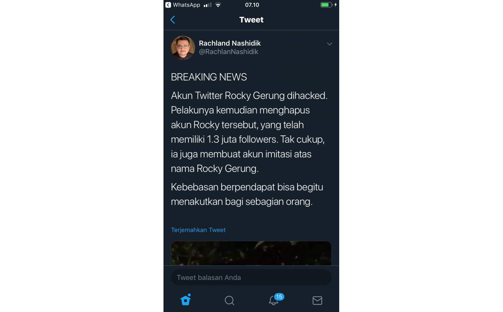 Akun Twitter Rocky Gerung Dibajak 'Si Dungu', Buat Akun Imitasi