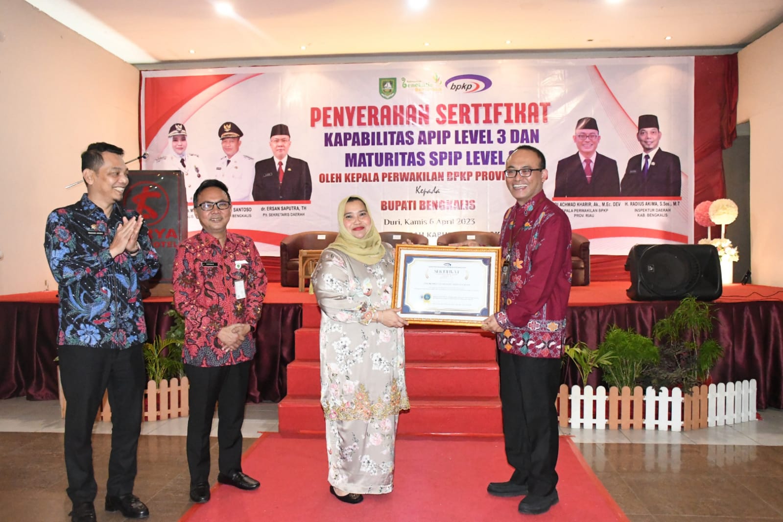 Bengkalis Raih 3 Sertifikat Sekaligus dari BPKP Riau