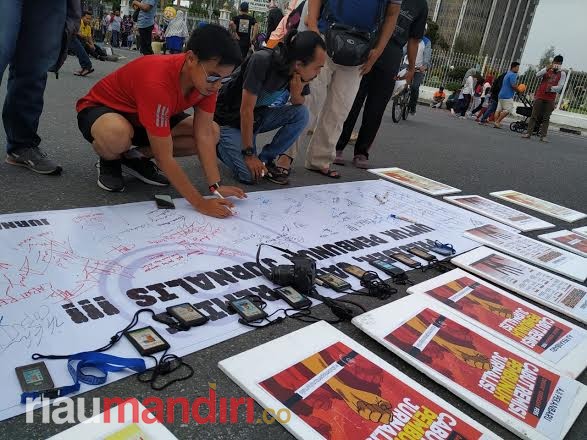 Wartawan di Pekanbaru Desak Jokowi Cabut Remisi Pembunuh Jurnalis