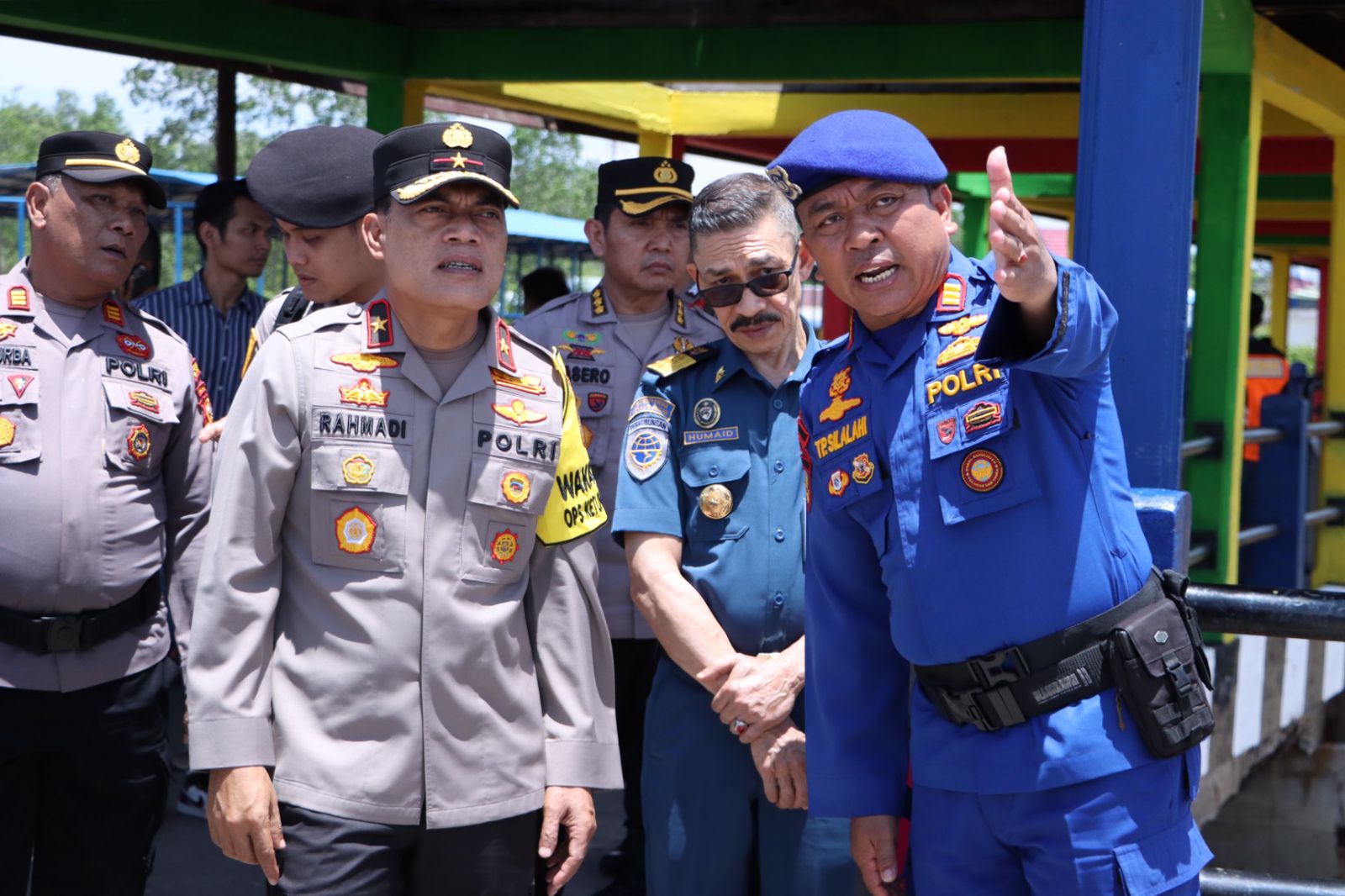 Wakapolda Riau Tinjau Pos Pengamanan Pelabuhan Tanjung Buton