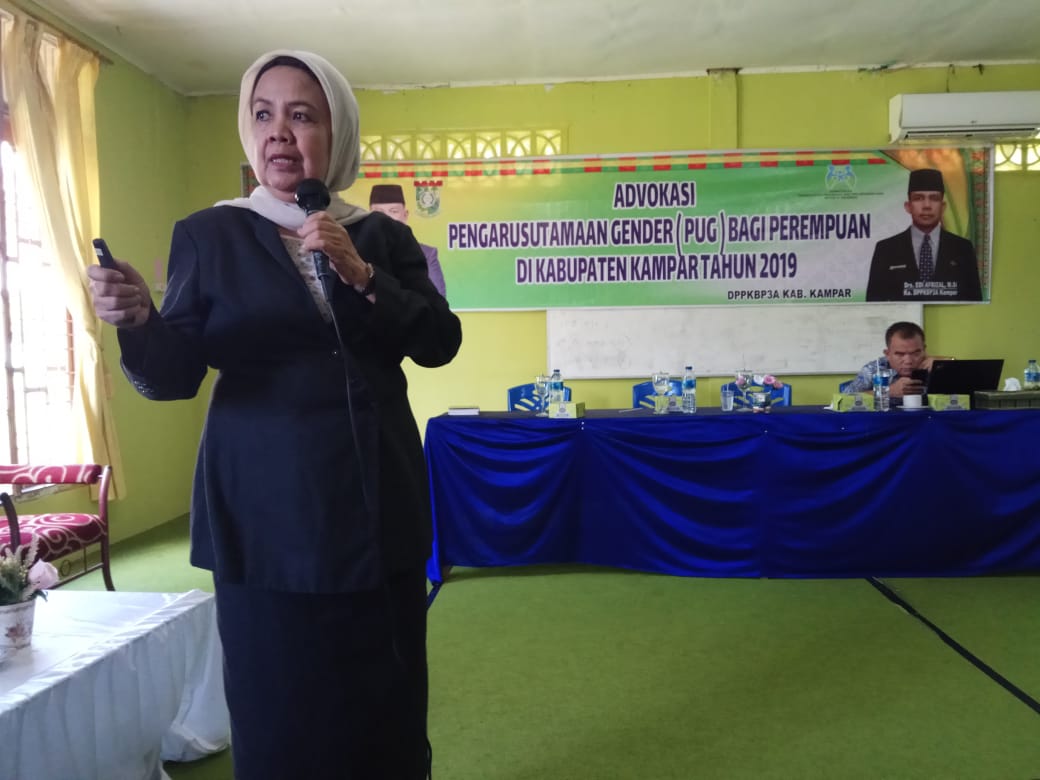 DPPKBP3A Kampar Sosialisasikan Advokasi PUG Bagi Perempuan