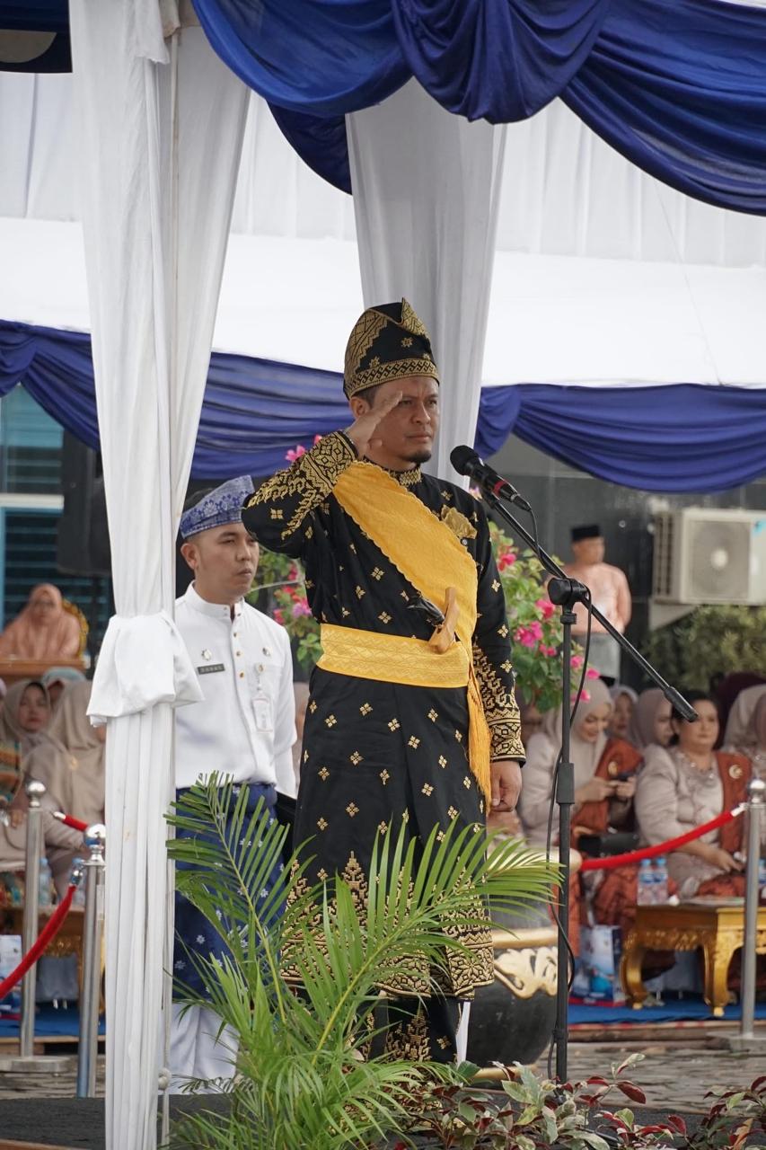 Upacara HUT-241 Pekanbaru, Walikota Agung:Mari Wujudkan Harapan Marhum Pekan Sejahterakan Masyarakat