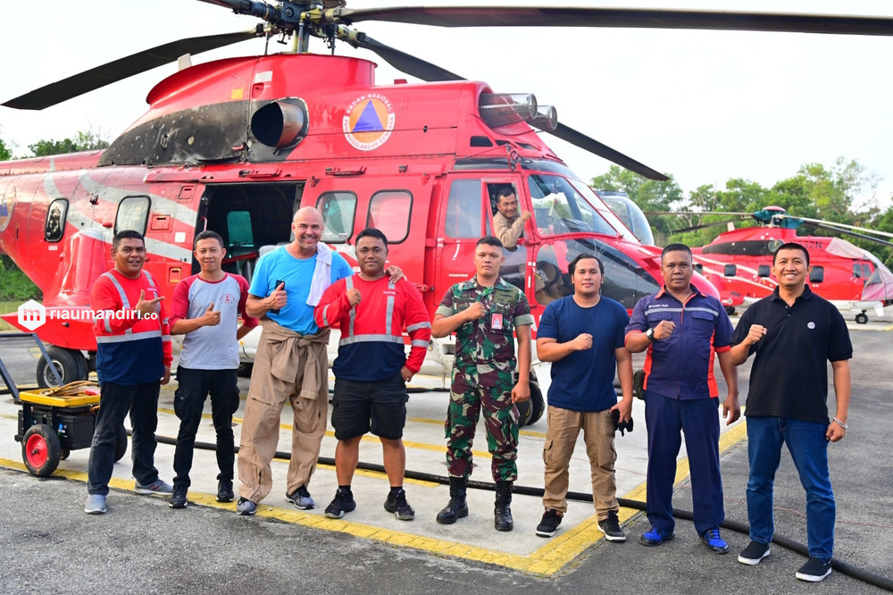 Satgas Udara Karhutla Riau Efektifkan Helikopter Water Bombing