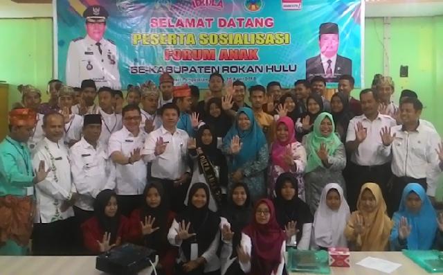 Disos P3A Rohul Gelar Sosialisasi Forum Anak