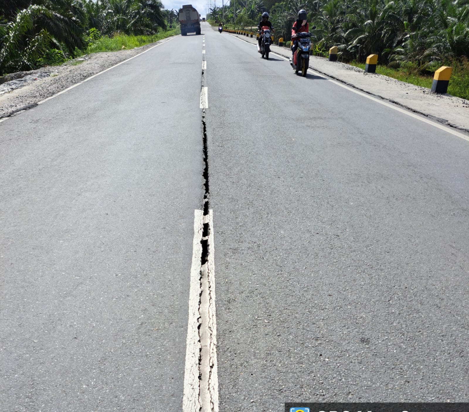 Baru Setahun, Jalan di Siak Mengalami Kerusakan