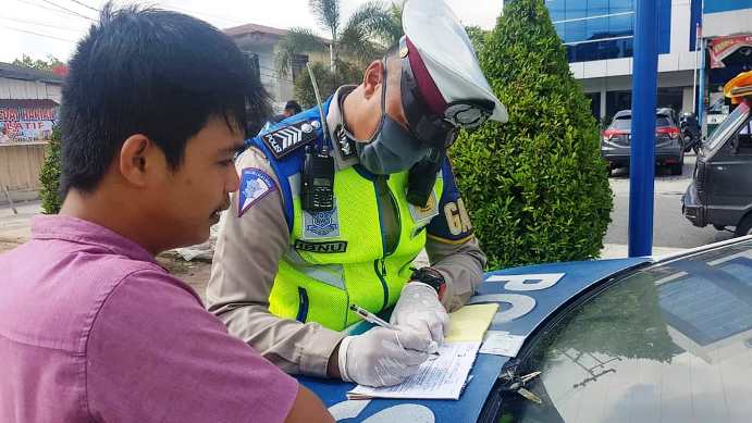 Selama PSBB di Pekanbaru, Polisi Sudah Lakukan 14.441 Teguran ke Pelanggar, Ini Datanya