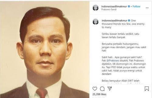 Viral Foto Prabowo Muda Mirip Al Ghazali, Netizen: Gagah Bana Waktu Mudo