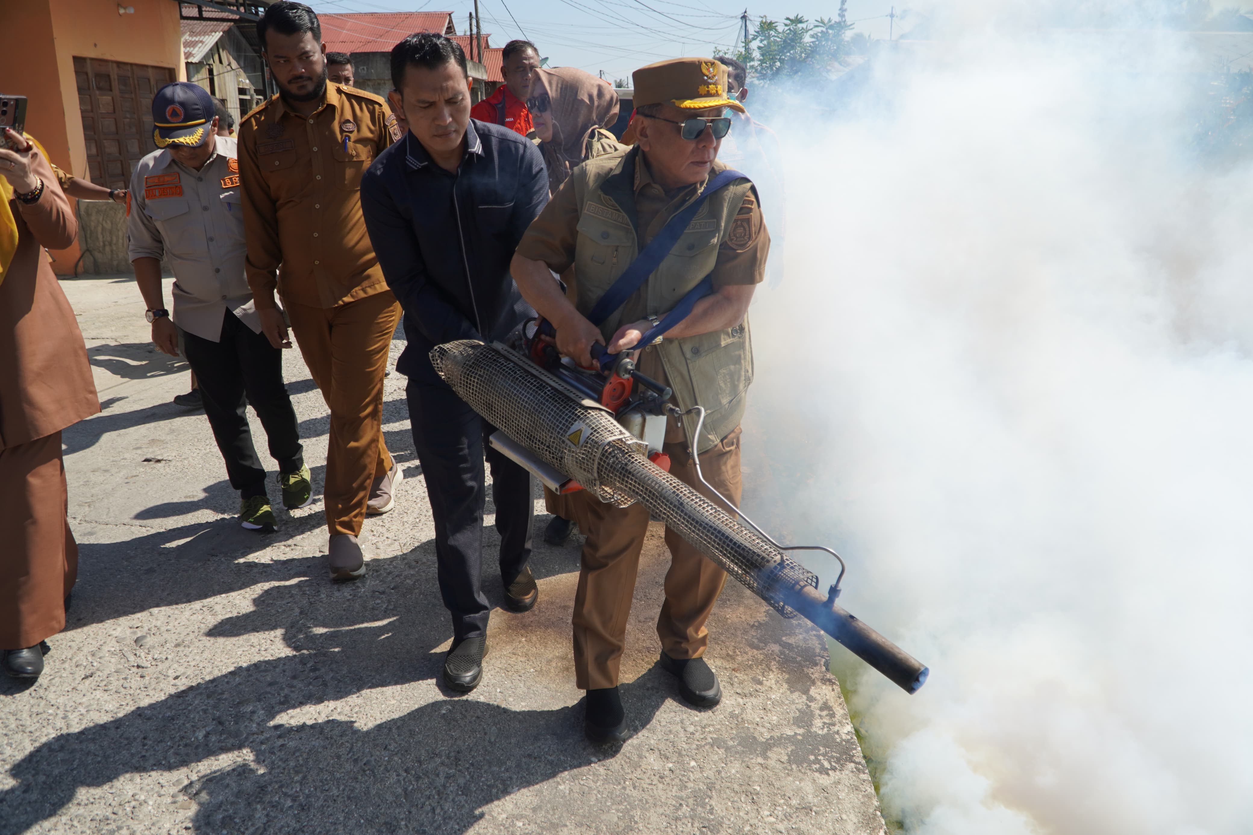 Penanggulangan Malaria, Pemkab Rohil Fooging di Sinaboi