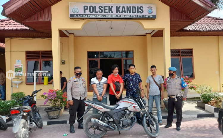 Polisi Tangkap Pencuri  Motor Antar Kabupaten di Siak, 3 Penadah Turut Diringkus
