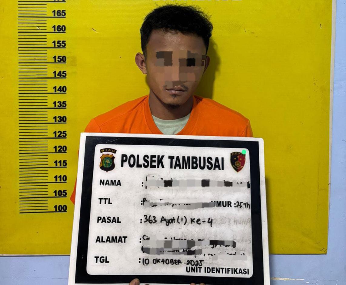 Polsek Tambusai Ringkus Pencuri Buah Sawit: Sita Motor dan Puluhan Tandan Buah Sawit