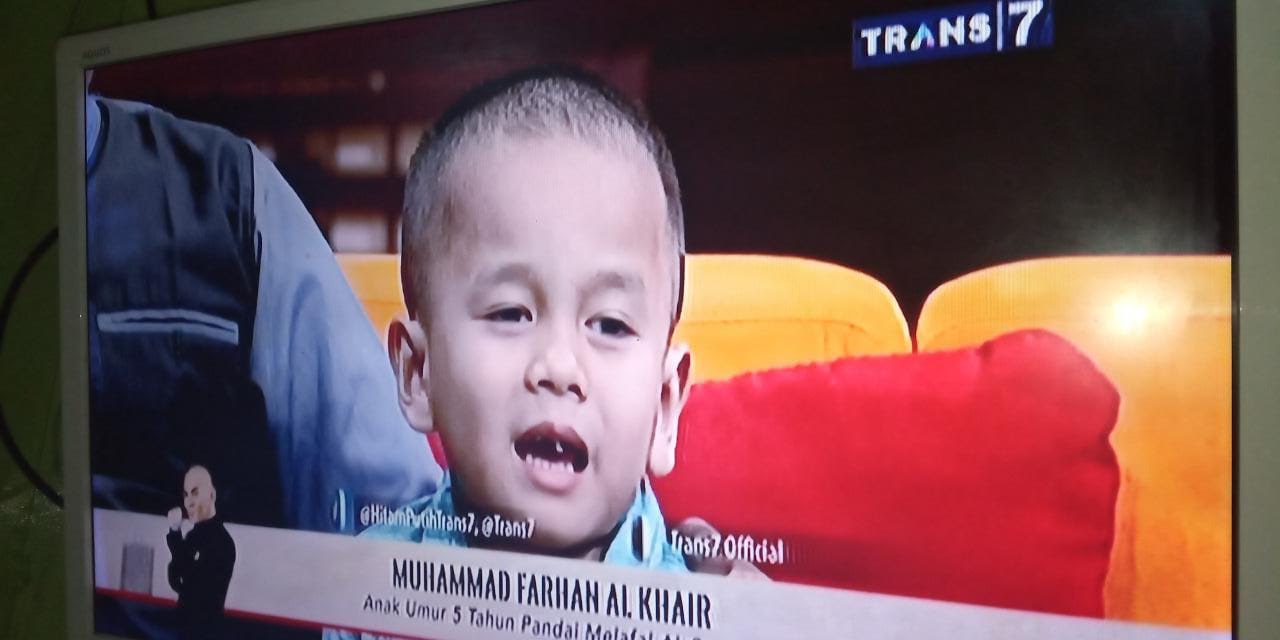 Bocah 5 Tahun Pelantun Alquran Asal Meranti Tampil Memukau di Hitam Putih Trans7