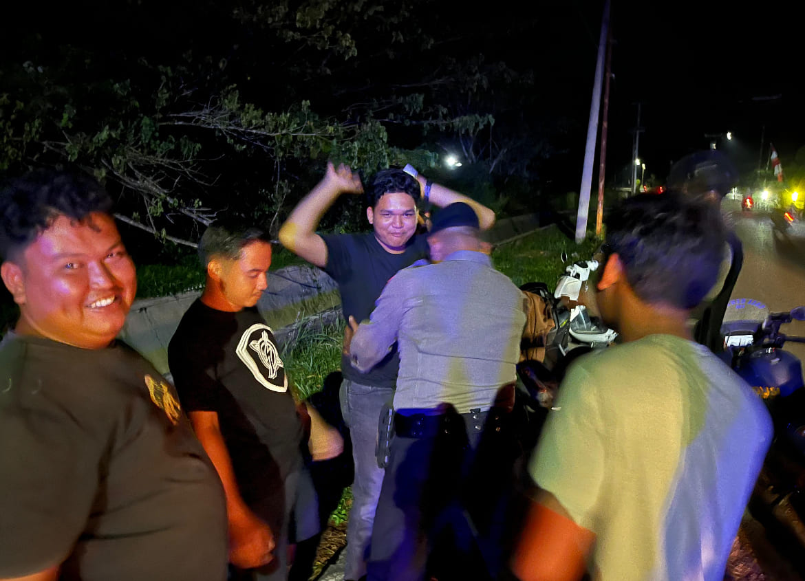 KRYD Polres Kuansing, Keramaian Remaja Terindikasi Balap Liar Dibubarkan