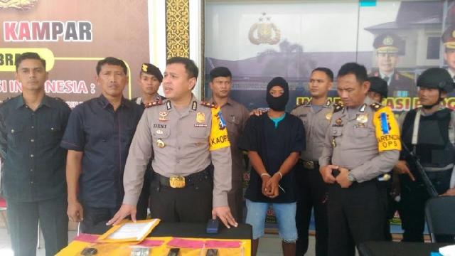 Polres Kampar Ekspos Kasus Pembunuhan Sadis di Petapahan